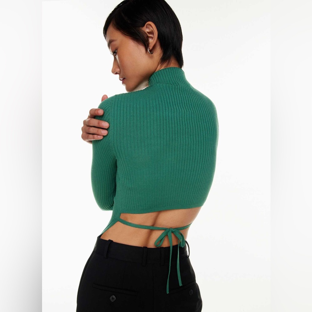 Aritzia Babaton Sculpt Knit Tie-back Longsleeve